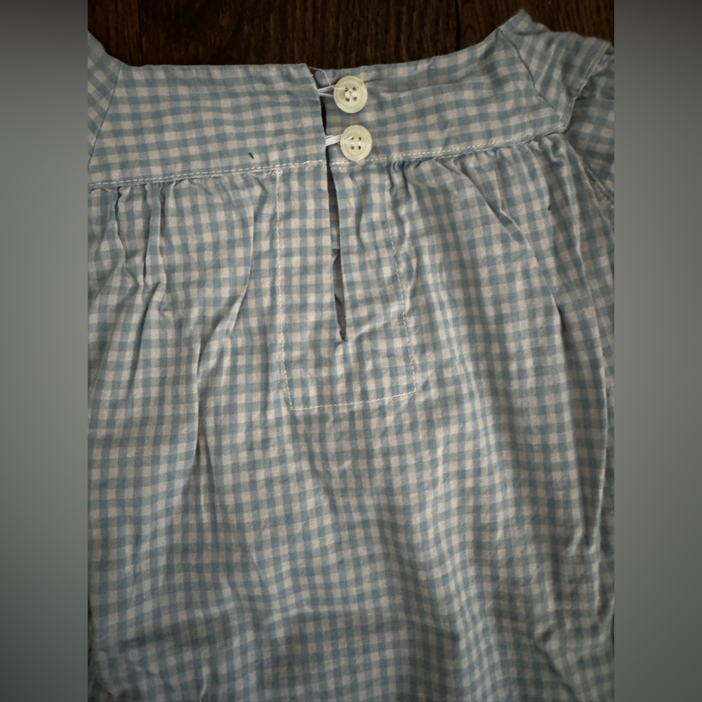 Mabo light green gingham blouse 4/5 - Picture 3 of 4